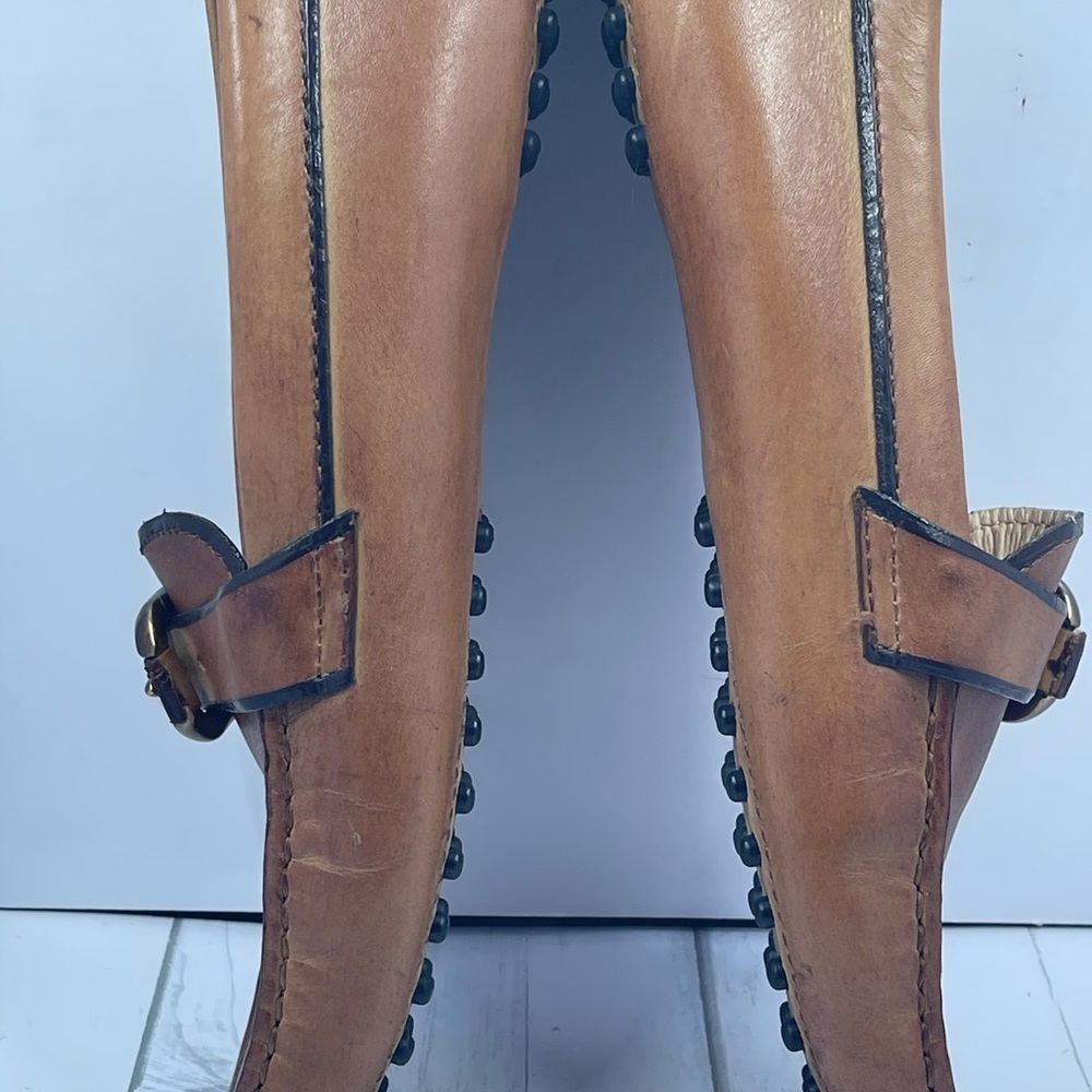 Tod’s Women Slip on Buckle Tan Leather Loafers. Size 6.5 US (36.5 Italian). - Picture 9 of 12